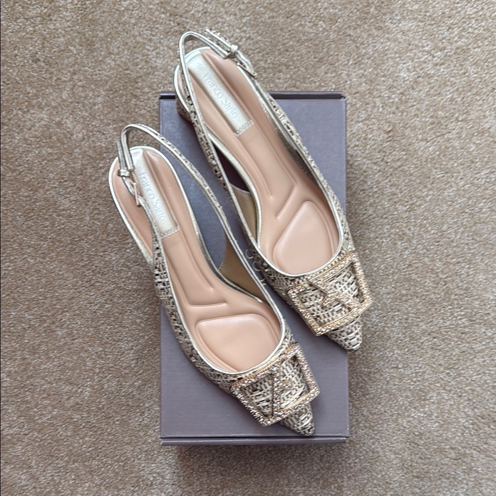 Elegant Beige Slingback Heels